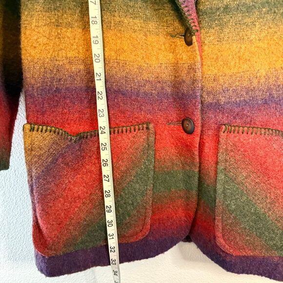 American Eagle Western Style Wool Blend Blazer Jacket Size Medium - Picture 3 of 8